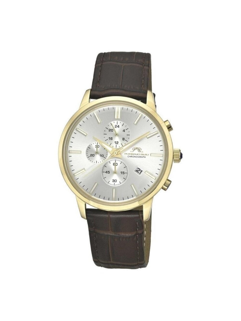NWT Porsamo Bleu Aura Chronograph Silver-tone Dial Men's Watch